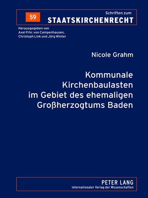 cover image of Kommunale Kirchenbaulasten im Gebiet des ehemaligen Großherzogtums Baden